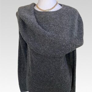 Zara Charcoal Cowl Neck Sweater size XL